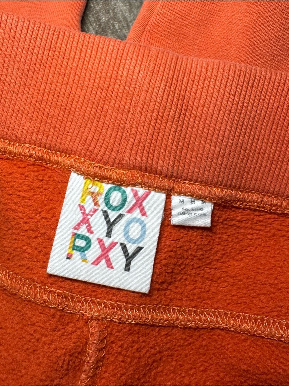 Y2K Vintage Roxy Orange Drawstring Capris with White Logo - Picture 4 of 4